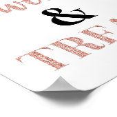 バラ金ゴールドブラックスイーツ&トリートデザートテーブル ポスター (角)