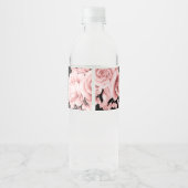 バラ金ゴールドブラックスウィート16グリッター紙吹雪フローラ ペットボトルラベル (裏面)