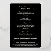 バラ金ゴールドブラックデス踊りスケルトンハロウィン 箔シーズンカード (裏面)