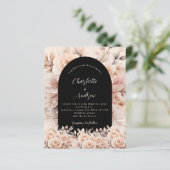 バラ金ゴールドブラックバラアーチ結婚式招待状 (スタンド正面)