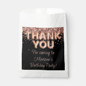 バラ金ゴールドブラックバースデーパーティー フェイバーバッグ (正面)