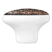 バラ金ゴールドブラックフローラ曼荼羅 セラミックノブ (側面)