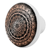 バラ金ゴールドブラックフローラ曼荼羅 セラミックノブ (右)