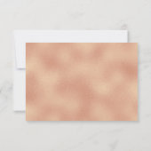 バラ金ゴールドブラックフローラ素朴タイポグラフィ結婚ズ 出欠カード (裏面)