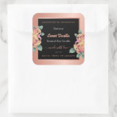 バラ金ゴールドブラックフローリッシュ製品の包装ラベル スクエアシール (バッグ)