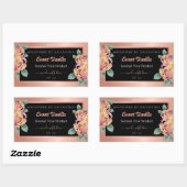 バラ金ゴールドブラックフローリッシュ製品の包装ラベル 長方形シール (シート)