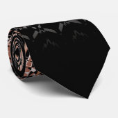 バラ金ゴールドブラックマンダラ ネクタイ (ロール)