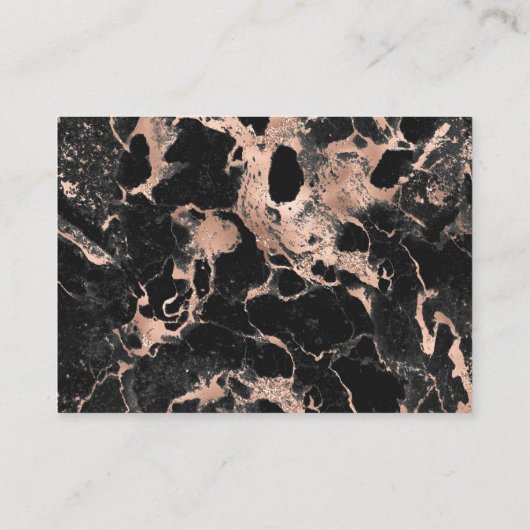 バラ金ゴールドブラックマーブル結婚ズ宿泊施設 エンクロージャーカード (裏面)