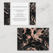 バラ金ゴールドブラックマーブル結婚ズ宿泊施設 エンクロージャーカード (正面/裏面)