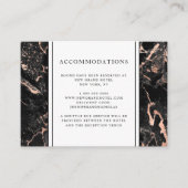 バラ金ゴールドブラックマーブル結婚ズ宿泊施設 エンクロージャーカード (正面)