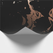 バラ金ゴールドブラックマーブル ラッピングペーパー (角)