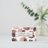 バラ金ゴールドブラックモダンスイスチーズモンステラ 名刺 (スタンド正面)