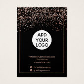 バラ金ゴールドブラックロゴジュエリーイヤリング表示 (裏面)