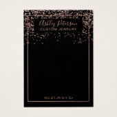 バラ金ゴールドブラックロゴジュエリーイヤリング表示 (正面)