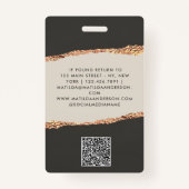 バラ金ゴールドブラックロモダンゴガーリーバエレガントッジ バッジ (裏面)