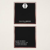 バラ金ゴールドブラックロ縁どゴイヤリングディスプレイカード (正面&裏面)