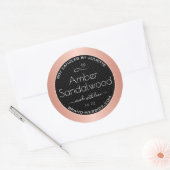 バラ金ゴールドブラック大豆ワックスキャンドル包装ラベル ラウンドシール (封筒)