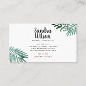 バラ金ゴールドブラック熱帯緑の水色離れ 名刺 (裏面)