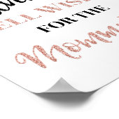 バラ金ゴールドブラック紙吹雪アドバイスママがサインする ポスター (角)