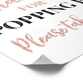 バラ金ゴールドブラック紙吹雪感謝していプップバイサイン ポスター (角)