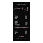 バラ金ゴールドブラック美しい価格リスト ラックカード (正面)