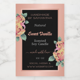 バラ金ゴールドブラック製品の包装ラベルの美しいと フードラベル