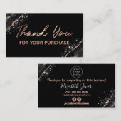 バラ金ゴールドブラック購入ありがとうございます 名刺 (正面/裏面)