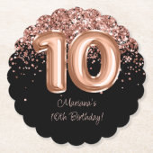バラ金ゴールドブラック10thバースデーパーティー ペーパーコースター (正面)