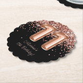 バラ金ゴールドブラック11thバースデーパーティー ペーパーコースター (アングル)