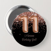 バラ金ゴールドブラック11thバースデーパーティー 缶バッジ (正面&裏面)