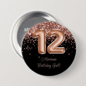 バラ金ゴールドブラック12thバースデーパーティー 缶バッジ (正面&裏面)