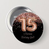 バラ金ゴールドブラック15thバースデーパーティー 缶バッジ (正面&裏面)