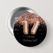 バラ金ゴールドブラック17thバースデーパーティー 缶バッジ (正面&裏面)