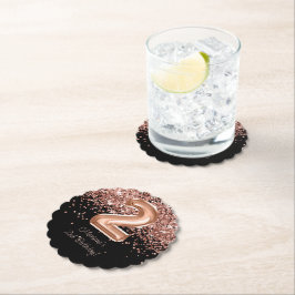 バラ金ゴールドブラック2nd誕生日パーティー ペーパーコースター