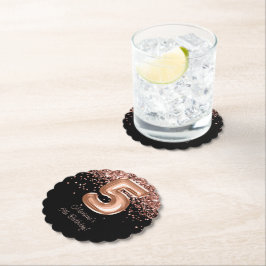 バラ金ゴールドブラック5thバースデーパーティー ペーパーコースター