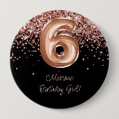 バラ金ゴールドブラック6thバースデーパーティー 缶バッジ (正面)