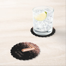 バラ金ゴールドブラック7thバースデーパーティー ペーパーコースター