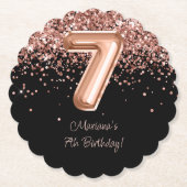 バラ金ゴールドブラック7thバースデーパーティー ペーパーコースター (正面)