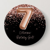 バラ金ゴールドブラック7thバースデーパーティー 缶バッジ (正面)