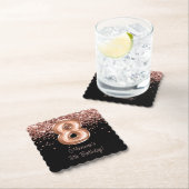 バラ金ゴールドブラック8thバースデーパーティー ペーパーコースター (インサイチュ)