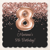 バラ金ゴールドブラック8thバースデーパーティー ペーパーコースター (正面)