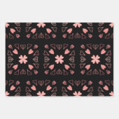 バラ金ゴールドブラック ラッピングペーパーシート (正面3)
