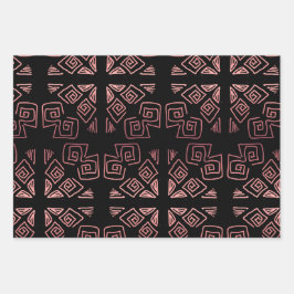 バラ金ゴールドブラック ラッピングペーパーシート