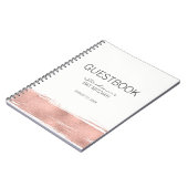 バラ金ゴールドブラッシュストロークバルミツワーゲストブック ノートブック (左側)