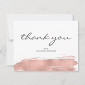 バラ金ゴールドブラッシュストロークバルミツワーサンキューカード 招待状 (正面)