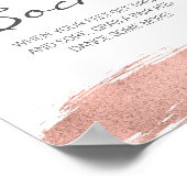 バラ金ゴールドブラッシュストロークバルミツワーダンスソックス標識 ポスター (角)