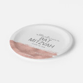 バラ金ゴールドブラッシュストロークバルミツワー紙プレート ペーパープレート (アングル)