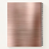 バラ金ゴールドブラッシュドメタルモノグラムレシピ本 ノートブック (裏面)