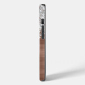 バラ金ゴールドブラッシュド金属銀グリッターモノグラム Case-Mate iPhoneケース (裏面 / 左)