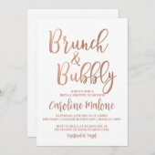 バラ金ゴールドブランチ&バブリーシャワー招待状 招待状 (正面/裏面)